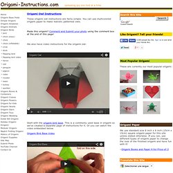Origami Owl Folding Instructions - How to Make an Origami Owl