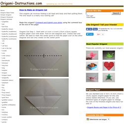 Origami Folding Instructions - How to Make an Origami Cat