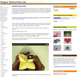 Origami Fortune Teller Instructions - Make an Origami Fortune Teller