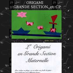 ORIGAMI    GRANDE SECTION  et  CP