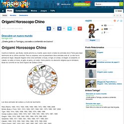Origami Horoscopo Chino