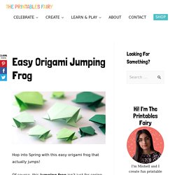 How to Fold an Easy Origami Jumping Frog - The Printables Fairy