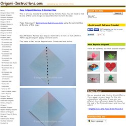 Easy Origami Modular 5-Pointed Star Folding Instructions