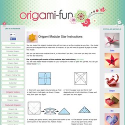 Origami Modular Star Instructions