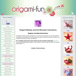 Origami Monkey and the Mountain Instructions