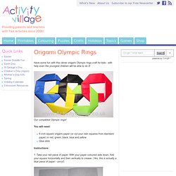 Origami Olympic Rings Craft for Kids
