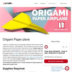 Learn how to make a Origami paper airplane