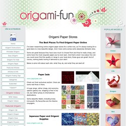 The Best Origami Paper Stores Online