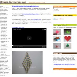 Origami 8 Pointed Star Folding Instructions - How to make an Origami 8 Pointed Star