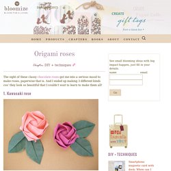 Origami roses ⇆ bloomize