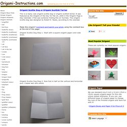 Origami Scottie Dog Folding Instructions - How to Fold an Origami Scottie Dog