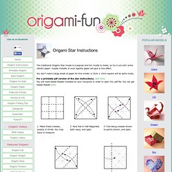 Origami Star Instructions