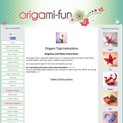 Origami Tulip Instructions
