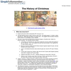 The history of Christmas and how it began