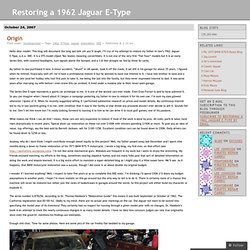 Restoring a 1962 Jaguar E-Type