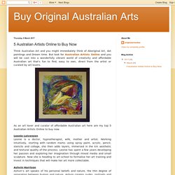 Buy Original Australian Arts: 5 Australian Artists Online to Buy Now