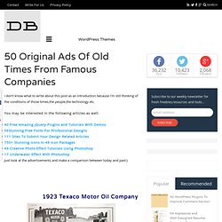 50 Original Ads Of Old Times From Famous Companies