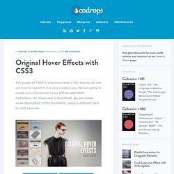 Original Hover Effects with CSS3