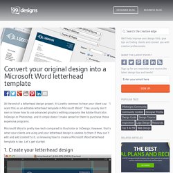 Convert your original design into a Microsoft Word letterhead template