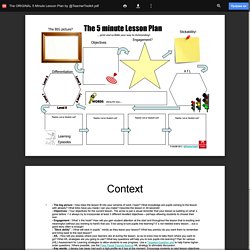 The ORIGINAL 5 Minute Lesson Plan by @TeacherToolkit.pdf