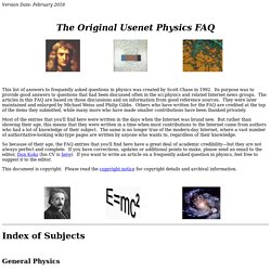 Usenet Physics FAQ