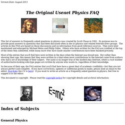 Usenet Physics FAQ