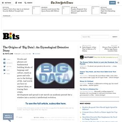 The Origins of 'Big Data': An Etymological Detective Story