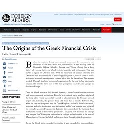 The Origins of the Greek Financial Crisis