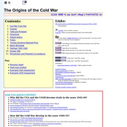 Origins of the Cold War 1945-49
