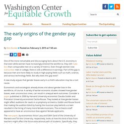 The early origins of the gender pay gap