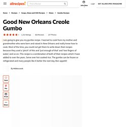 Good New Orleans Creole Gumbo Recipe