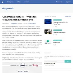Ornamental Nature - Websites featuring Handwritten Fonts - Designmodo