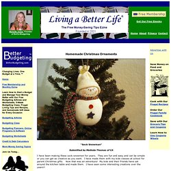 Baby Sock Snowman Ornaments - Homemade Christmas Ornaments