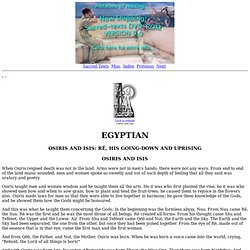 Orpheus: Myths of the World: Egyptian: Osiris and Isis