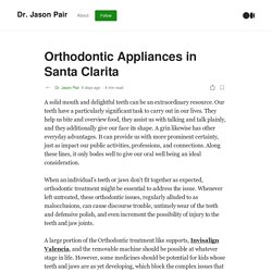 Orthodontic Appliances in Santa Clarita