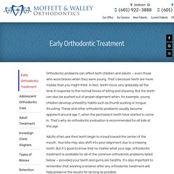 Early Orthodontic Treatment at mwortho.com