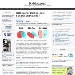 Orthogonal Partial Least Squares (OPLS) in R