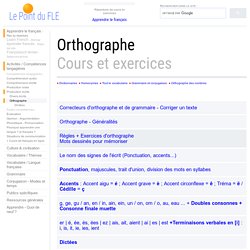 Orthographe - Dictées - Exercices interactifs de français