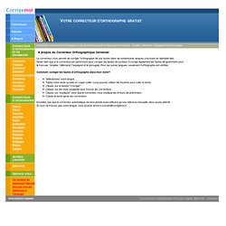 Le correcteur d'orthographe multilingue en ligne