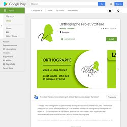 Orthographe Projet Voltaire