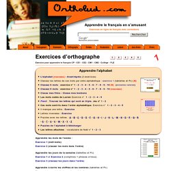 exercices d'orthographe en ligne page 1