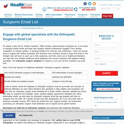 Orthopedic Surgeons Mailing List