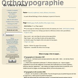 De Pacte à Point — Orthotypographie, de Jean-Pierre Lacroux (Lexique des règles typographiques françaises)