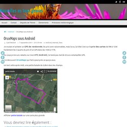 OruxMaps sous Android
