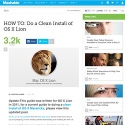 OS X Lion: How to Do a Clean Install