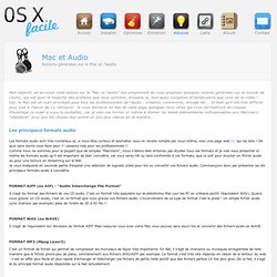 Mac et Audio - (Navigation privée)