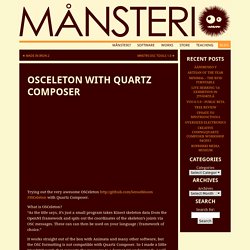 OSCeleton Avec Quartz Composer Månsteri «