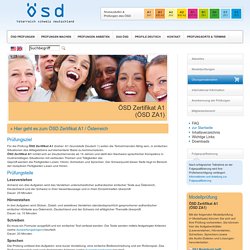 ÖSD Zertifikat A1 <BR>(ÖSD ZA1) - Österreichisches Sprachdiplom Deutsch ÖSD
