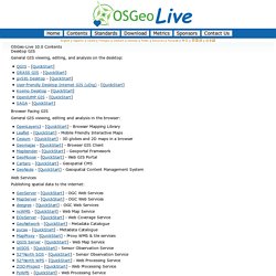 Live 5.0 Contents — OSGeo-Live 5.0 Documentation