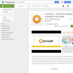 OsmAnd Cartes et Navigation